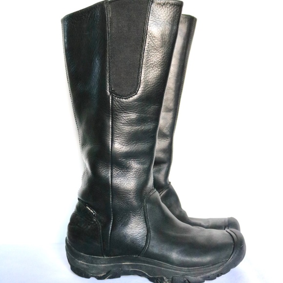 KEEN Silverton Black Leather Tall Winter Waterproof Boots Women's 7.5 Winter - Picture 3 of 13